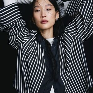 H&M Oversized Striped Shirt